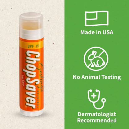 Goslings Original ChopSaver SPF 15 Lip Care - All Natural Lip Balm, 6-Pack, Effective Relief for Dry, Cracked Lips & Skin, Made in USA Avelisse