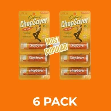 Goslings Original ChopSaver SPF 15 Lip Care - All Natural Lip Balm, 6-Pack, Effective Relief for Dry, Cracked Lips & Skin, Made in USA Avelisse