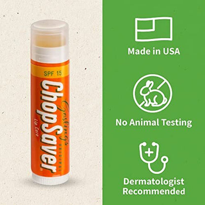 Goslings Original ChopSaver SPF 15 Lip Care - All Natural Lip Balm, 6-Pack, Effective Relief for Dry, Cracked Lips & Skin, Made in USA Avelisse