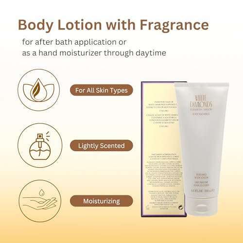 Elizabeth Taylor White Diamonds Perfumed Body Lotion for Women, 6.8 oz - Cranberry Avelisse
