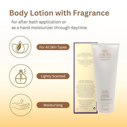 Elizabeth Taylor White Diamonds Perfumed Body Lotion for Women, 6.8 oz - Cranberry Avelisse