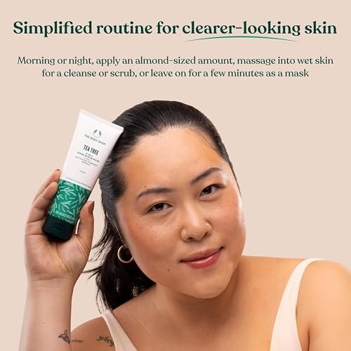 The Body Shop Tea Tree Skin Clearing Daily Face Scrub - Exfoliating and Purifying for Blemished Skin - 4.2 Fl Oz Avelisse