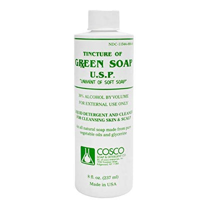 Cosco Pure Liquid Green Soap - Tattoo Stencil Transfer & Medical Prep Wash, 8 fl oz - Professional Skin Cleanser for Tattoo Artists, Estheticians & Clinicians