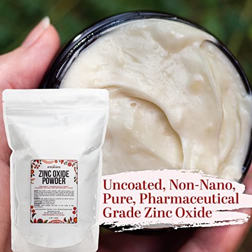 Zinc Oxide Powder - Uncoated, Non Nano, Pharmaceutical Grade - 1 LB - Better Shea Butter Avelisse
