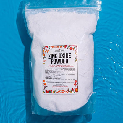 Zinc Oxide Powder - Uncoated, Non Nano, Pharmaceutical Grade - 1 LB - Better Shea Butter Avelisse