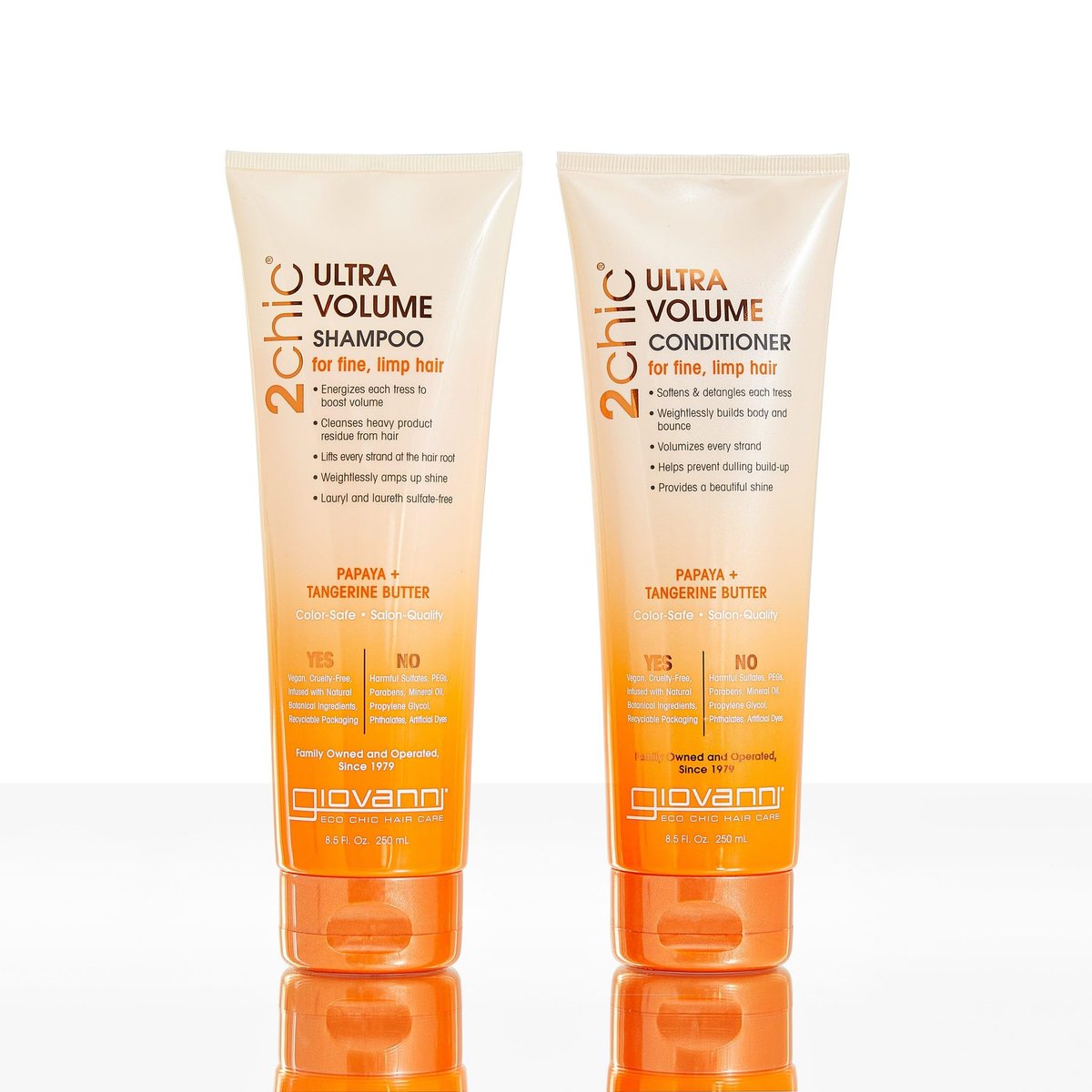 GIOVANNI 2chic Ultra-Volume Conditioner - Volumizing Conditioner for Thin Hair with Papaya & Tangerine Butter, Paraben-Free, Color Safe - 8.5 oz Avelisse