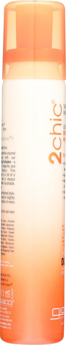 GIOVANNI 2chic Ultra-Volume Big-Body Hair Spray - Daily Volumizing Formula with Papaya & Tangerine Butter for Fine, Limp, Thin Hair - No Parabens, Color Safe - 5 fl oz - görsel 9