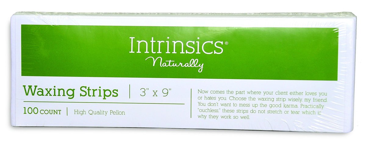 Intrinsics Waxing Strips 3" x 9" Pellon - 100 Count for Professional Hair Removal - görsel 1