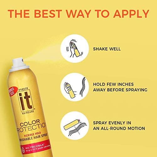 It Haircare Freeze Color Protection Flexible Hold Brushable Hair Spray 7.75 Oz Avelisse