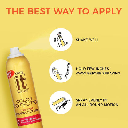 It Haircare Freeze Color Protection Flexible Hold Brushable Hair Spray 7.75 Oz Avelisse
