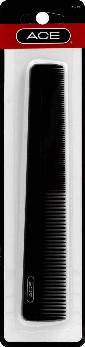Ace 61286 7-inch All-Purpose Comb - Black, 2-Pack