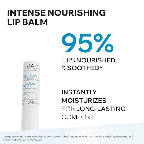 Uriage Eau Thermale Lip Balm with Hyaluronic Acid + Shea Butter + Vitamin C – Ultra-Soft Moisturizing Lip Balm for Dry, Chapped Lips, Intense Hydration, Unisex Avelisse