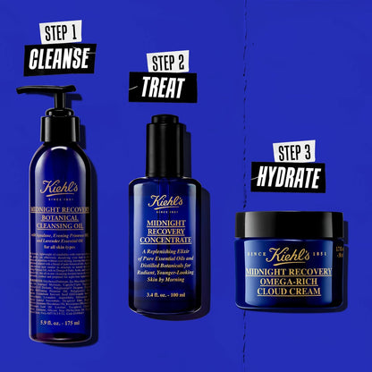 Kiehl's Midnight Recovery Concentrate Moisturizing Face Oil - Lightweight Facial Serum for Overnight Radiance, Reduces Fine Lines & Refines Texture, 99.4% Naturally Derived, 3.4 fl oz Avelisse