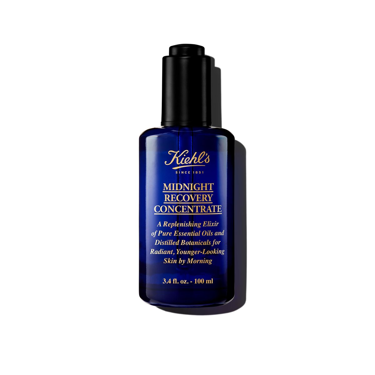 Kiehl's Midnight Recovery Concentrate Moisturizing Face Oil - Lightweight Facial Serum for Overnight Radiance, Reduces Fine Lines & Refines Texture, 99.4% Naturally Derived, 3.4 fl oz Avelisse