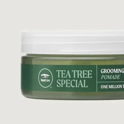 Tea Tree Grooming Pomade - Flexible Hold + Shine for All Hair Types, Especially Wavy & Curly, 3 oz Avelisse