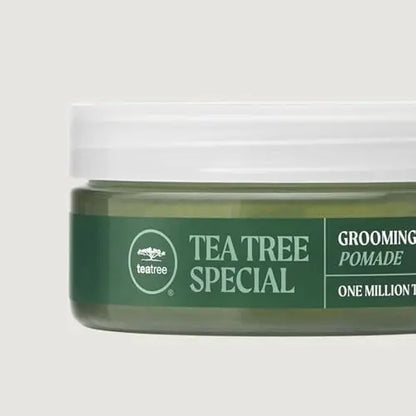 Tea Tree Grooming Pomade - Flexible Hold + Shine for All Hair Types, Especially Wavy & Curly, 3 oz Avelisse