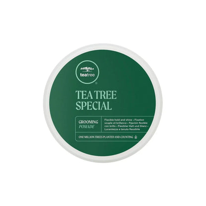 Tea Tree Grooming Pomade - Flexible Hold + Shine for All Hair Types, Especially Wavy & Curly, 3 oz Avelisse