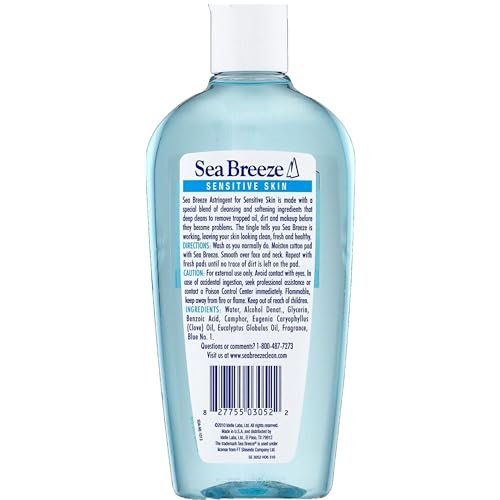 Sea Breeze Fresh Clean Astringent for Sensitive Skin, 10 oz (Pack of 2) - Gentle Toner Avelisse