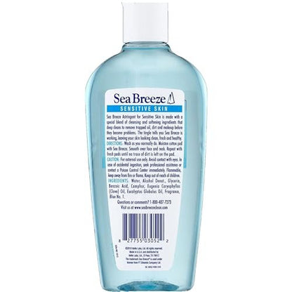 Sea Breeze Fresh Clean Astringent for Sensitive Skin, 10 oz (Pack of 2) - Gentle Toner Avelisse