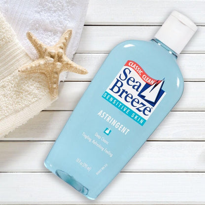 Sea Breeze Sensitive Skin Astringent 10 oz (Pack of 6) - Gentle Toner for Delicate Skin Avelisse