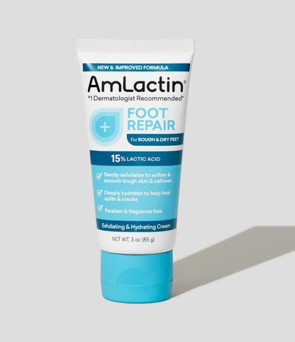 AmLactin Foot Cream Therapy - 3 Ounce (Pack of 2) - Intensive Moisturizer for Dry, Cracked Feet Avelisse