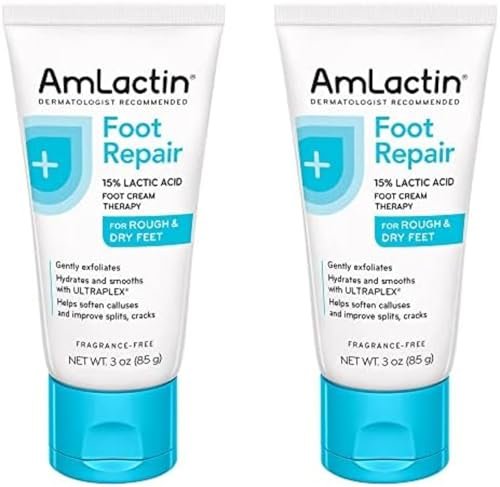 AmLactin Foot Cream Therapy - 3 Ounce (Pack of 2) - Intensive Moisturizer for Dry, Cracked Feet Avelisse