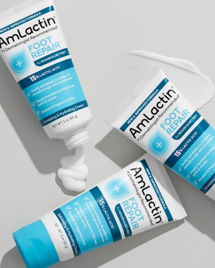 AmLactin Foot Cream Therapy - 3 Ounce (Pack of 2) - Intensive Moisturizer for Dry, Cracked Feet Avelisse