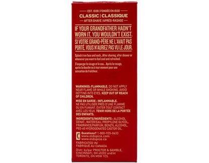Old Spice Classic After Shave 4.25 Ounce (125ml) (2 Pack)