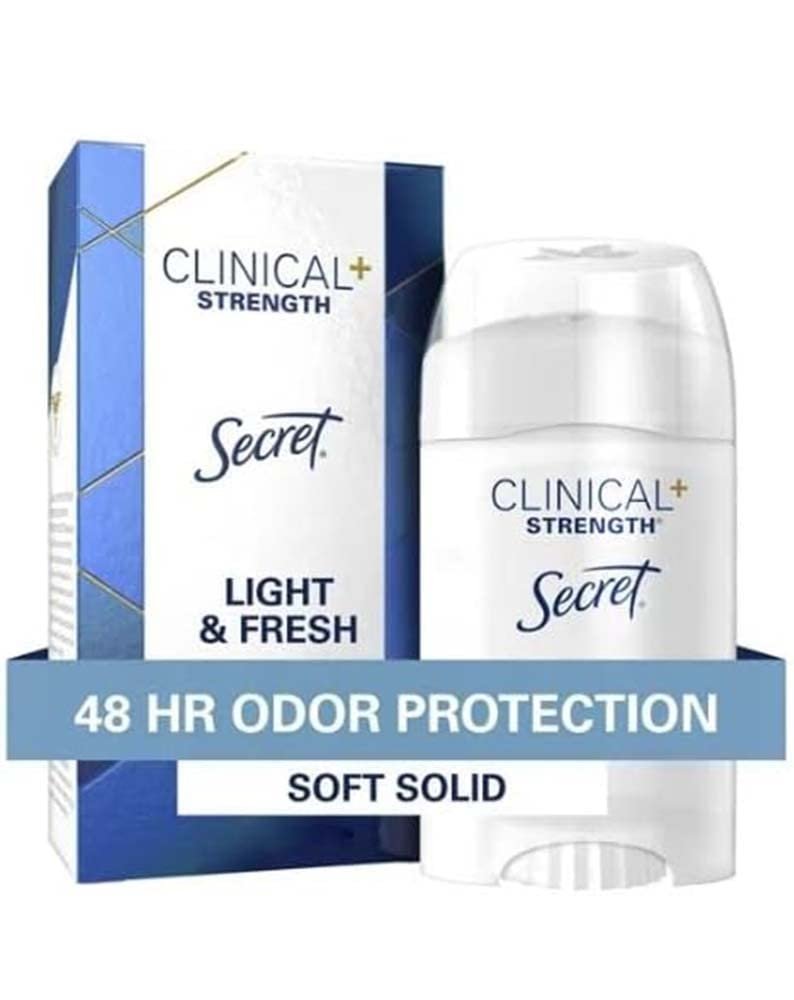 Secret Clinical Strength Antiperspirant & Deodorant Soft Solid, Light & Fresh Scent, 1.6 oz (Pack of 3) Avelisse