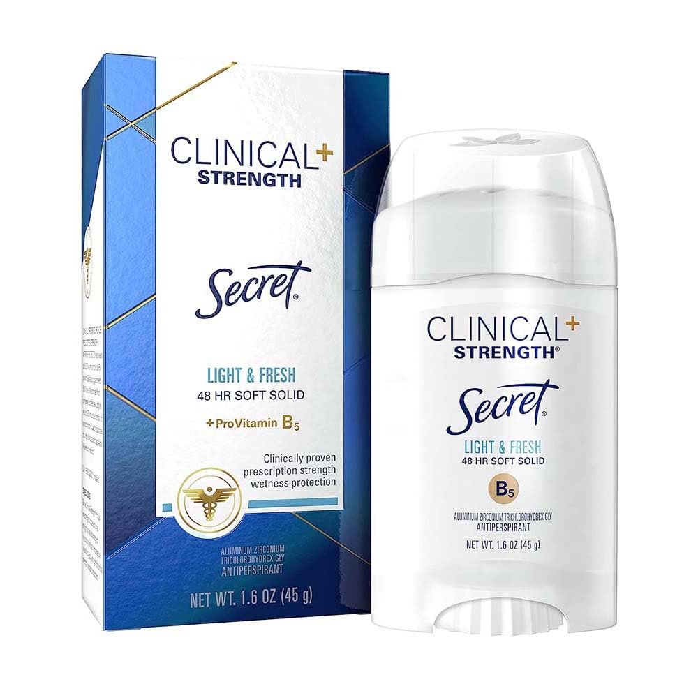 Secret Clinical Strength Antiperspirant & Deodorant Soft Solid, Light & Fresh Scent, 1.6 oz (Pack of 3) Avelisse