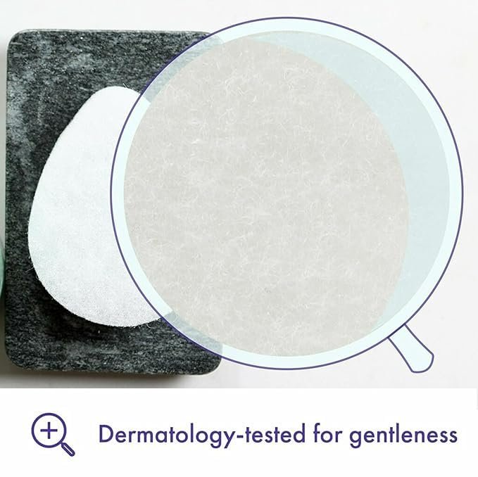 Buf-Puf Facial Sponge – Dermatologist Developed Exfoliating Sponge for Deep Cleansing, Removes Dirt & Makeup, Reusable, White, 3 Count Avelisse