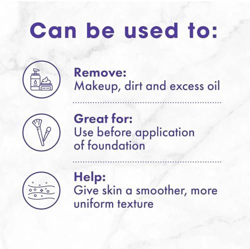 Buf-Puf Facial Sponge – Dermatologist Developed Exfoliating Sponge for Deep Cleansing, Removes Dirt & Makeup, Reusable, White, 3 Count Avelisse