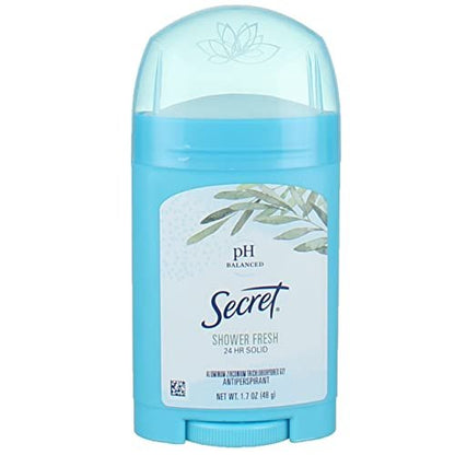 Secret Shower Fresh Antiperspirant & Deodorant Solid for Women, 1.7 oz (Pack of 2)