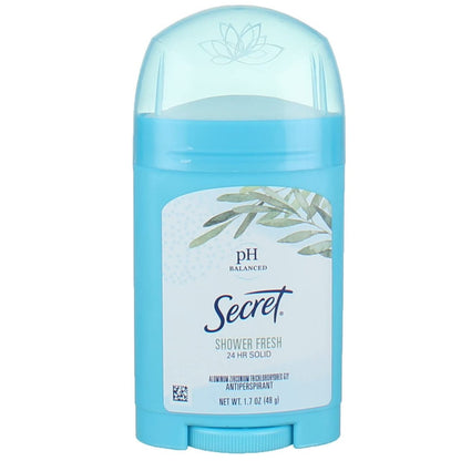Secret Shower Fresh Antiperspirant & Deodorant Solid for Women, 1.7 oz (Pack of 2)