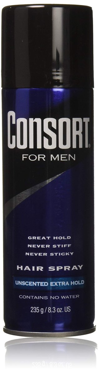 Consort For Men Hair Spray Extra Hold Unscented, 8.3 oz (Pack of 3) Avelisse
