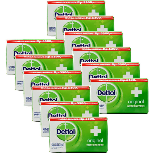 Dettol Anti-Bacterial Hand and Body Bar Soap, Original, 110g (Pack of 12)