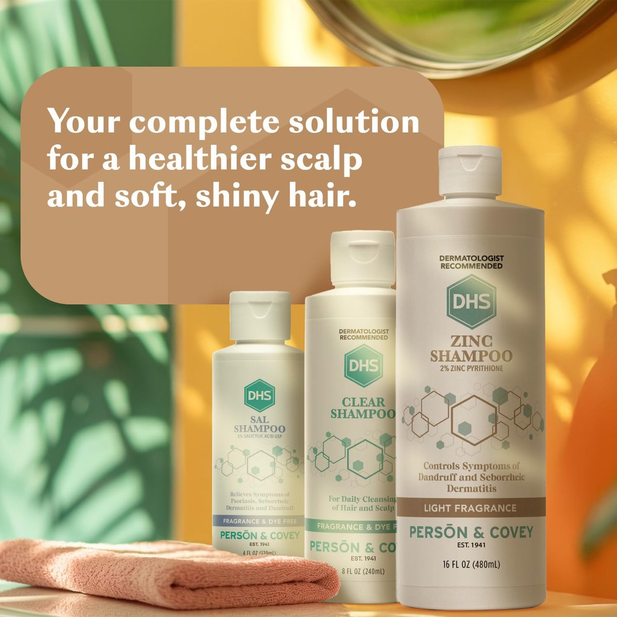 DHS Zinc Shampoo - 16 oz (Pack of 2) - Dandruff Control & Scalp Care Avelisse