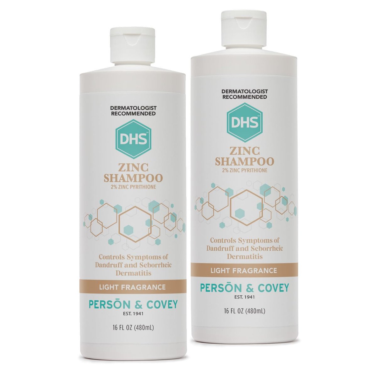 DHS Zinc Shampoo - 16 oz (Pack of 2) - Dandruff Control & Scalp Care Avelisse