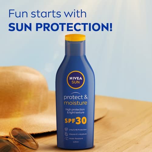 NIVEA Sun Moisturising Lotion SPF 30 | 4.23 fl oz (125 ml) – Daily Sun Protection & Moisture - görsel 4