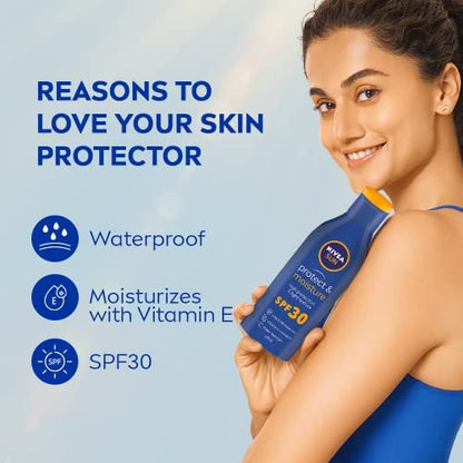 NIVEA Sun Moisturising Lotion SPF 30 | 4.23 fl oz (125 ml) – Daily Sun Protection & Moisture