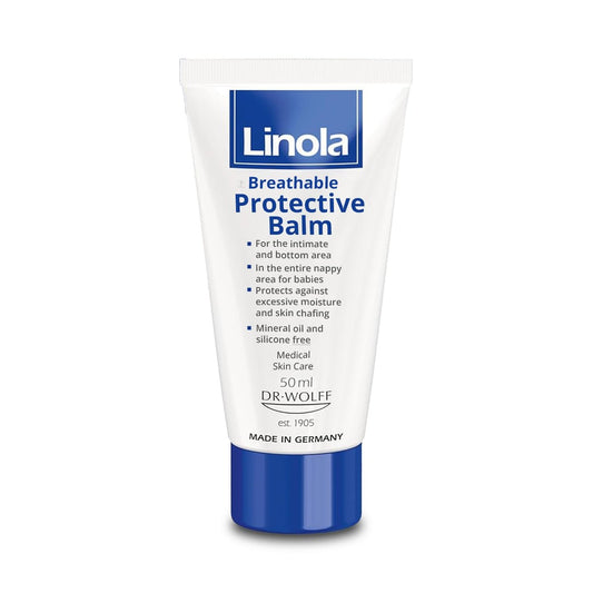 Linola Protective Balm – Breathable Skin Protection Against Soreness & Chafing, Suitable for Intimate Area, Made in Germany, Vegan, 50 ml