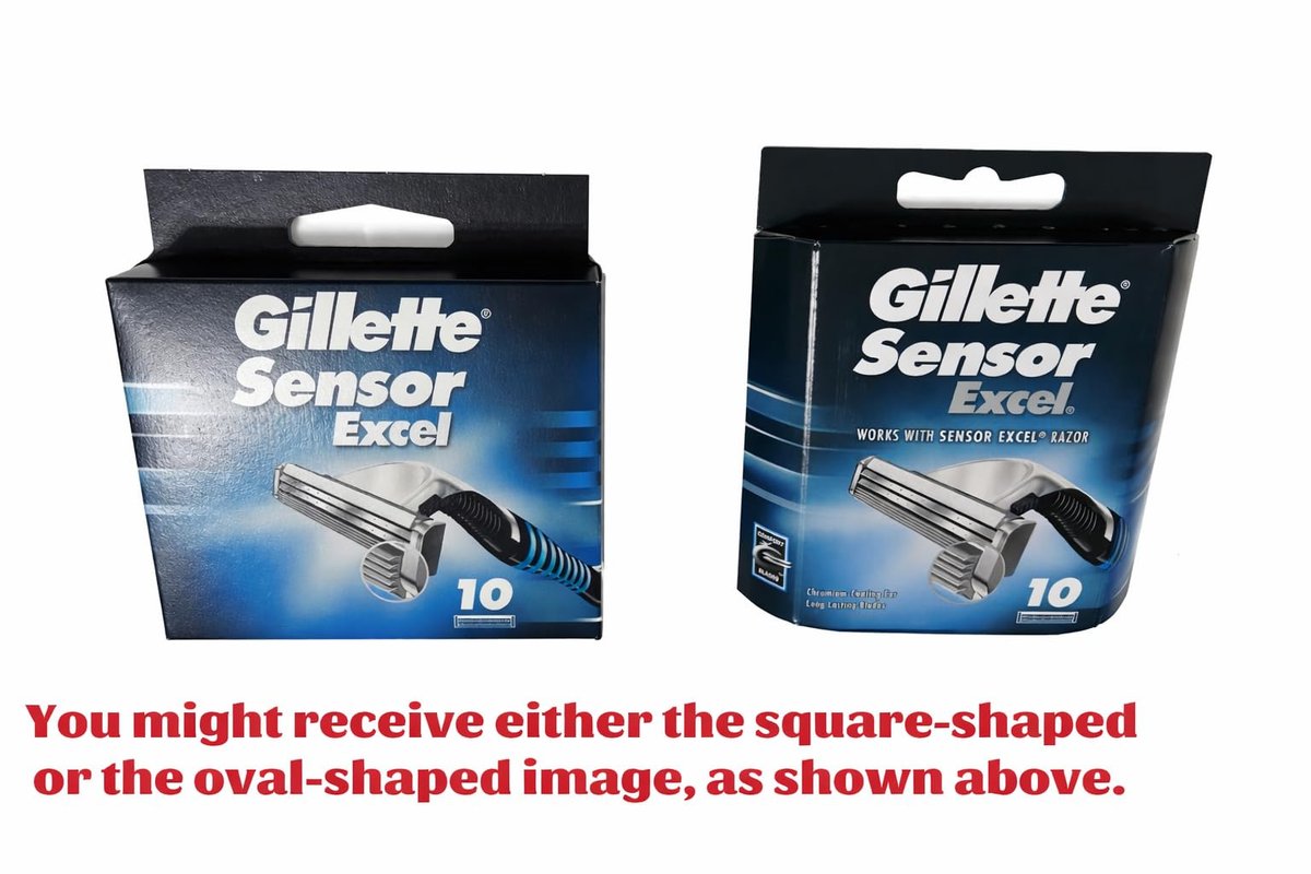 Gillette Sensor Excel Razor Cartridges - 50 Count (5 x 10 Packs) Avelisse