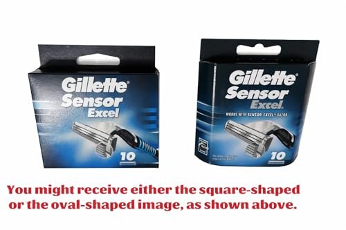 Gillette Sensor Excel Cartridges 10 Count (Pack of 2) – Premium Razor Blade Refills Avelisse
