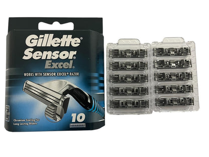 Gillette Sensor Excel Razor Cartridges - 50 Count (5 x 10 Packs) Avelisse