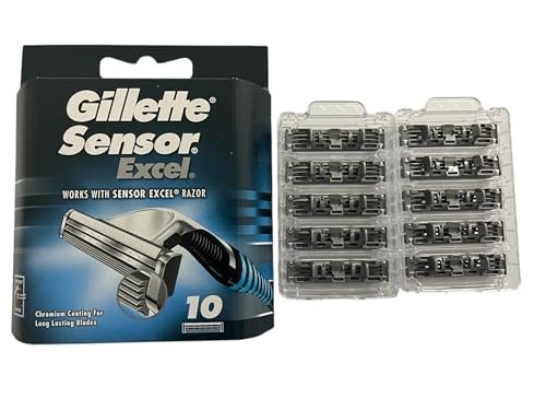 Gillette Sensor Excel Razor Cartridges - 50 Count (5 x 10 Packs) Avelisse