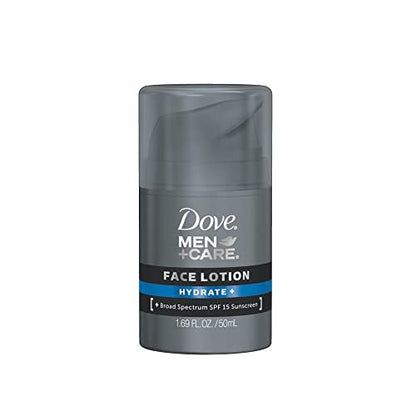 Dove Men+Care Face Lotion Hydrate with Broad Spectrum SPF 15, 1.69 Fl Oz