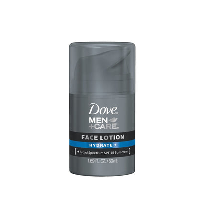 Dove Men+Care Face Lotion Hydrate with Broad Spectrum SPF 15, 1.69 Fl Oz