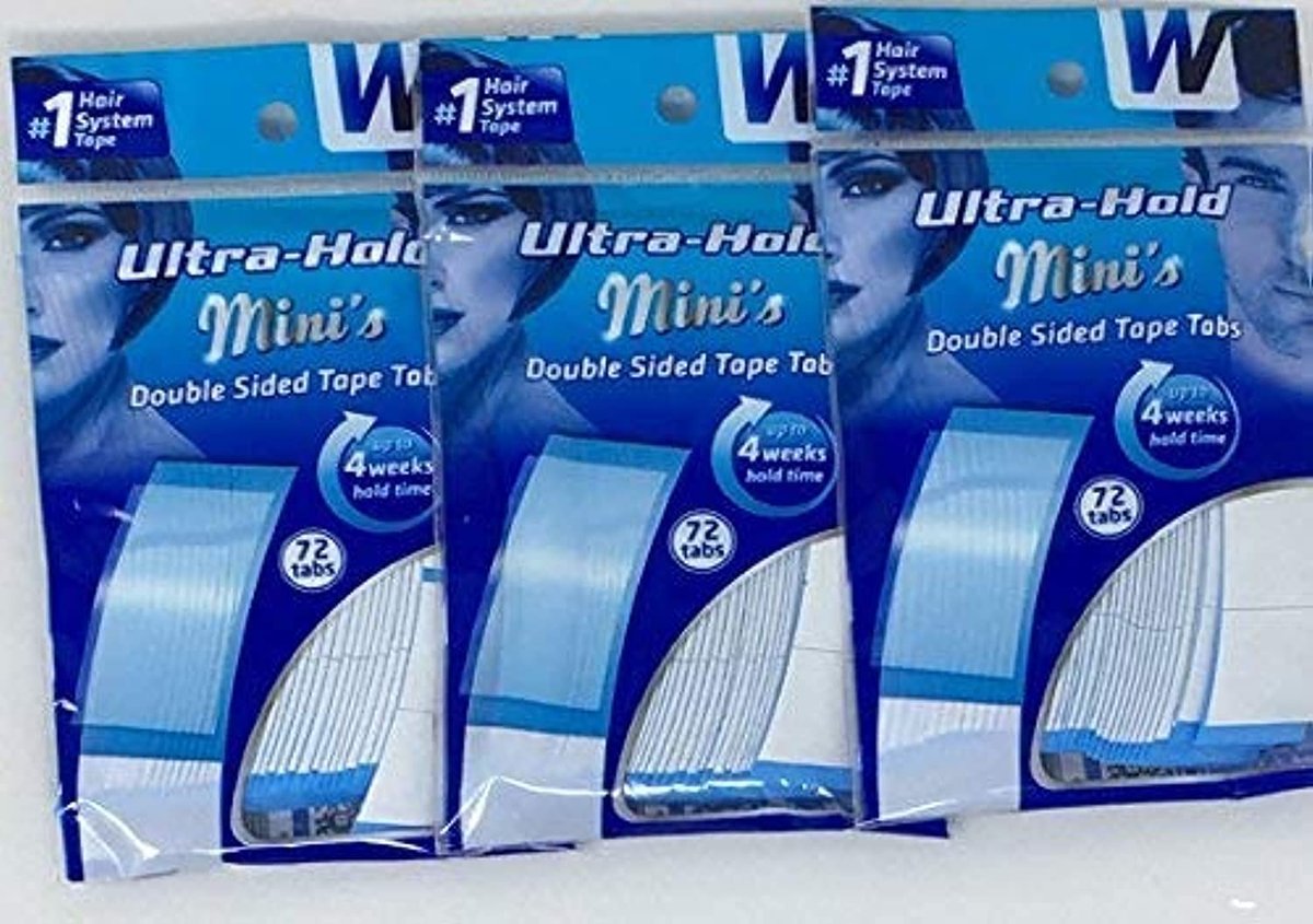 Ultra Hold Mini Tabs Tape – 216 Clear Polyurethane Adhesive Tabs (3 Packs of 72) Avelisse