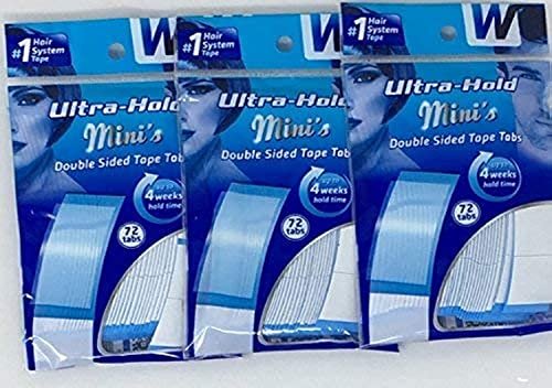 Ultra Hold Mini Tabs Tape – 216 Clear Polyurethane Adhesive Tabs (3 Packs of 72) Avelisse