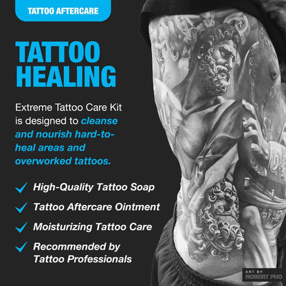H2Ocean Extreme Tattoo Aftercare Kit – Complete 3-Step Tattoo Care & Healing Set with Antibacterial Foam Soap, Moisturizing Cream & Ointment – Sea Mineral Enriched Formula for Healthy, Vibrant Tattoos Avelisse